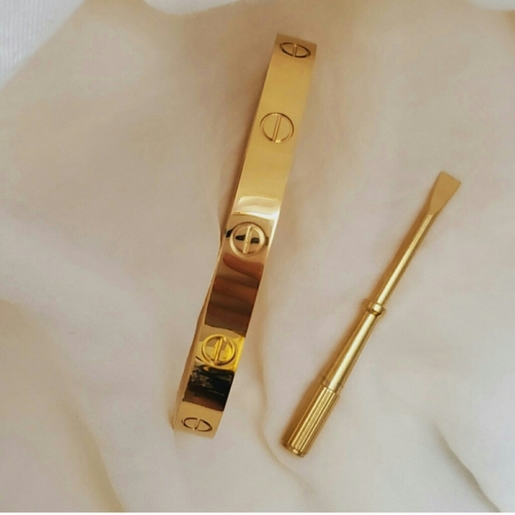 Screw bangle love bangle 18k gold plated - Picture 4 of 8